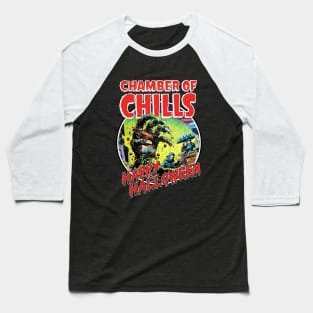 Happy Halloween Chamber of Chills Retro Tee Baseball T-Shirt